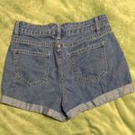 SheIn High Waist Blue Denim Cuffed Shorts Women’s M Photo 1