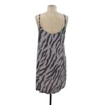 Monrow Slip‎ Tank Dress Mini Sleeveless Zebra Animal Print Gray Size XS Photo 4