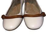 G.H. Bass &Co. GH Bass & Co Women’s Ballet Flats Cream wWith Brown Strap Buckle Accents Sz 7.5M Photo 2