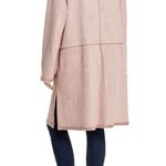 B New York Faux Suede Oversized Hooded Coat in Dusty Blush Size Medium NWT Photo 1