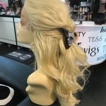FREE WIG CAP blonde human hair Blende Long Wig Photo 2