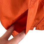 Chico's Orange Cotton Nylon Full Zip Lightweight Utility Vest Pockets Size L Photo 4