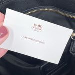 Coach Ellis Leopard Printed Coated Canvas City Tote Gold Hardware Black Leather Photo 11