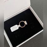 Free People Gold Ring with White and Blue Enamel Photo 1