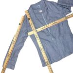 Poetry Blue 100% Linen Lightweight Blazer Jacket Sz 6 Pockets Unlined Lagenlook Photo 9