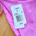 L Space Bikini Bottom Medium Bright Fuchsia Lennox‎ Ribbed Y2K Barbiecore Beach Pink Photo 3