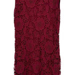 Kut From The Kloth  size 6 red crochet‎ lace dress sleeveless mesh neck zip back Photo 0