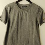 SheIn T Shirt Trendy Basic Crew Short Sleeve Minimal Womens Cotton Gray Small S Photo 5