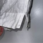 Talbots  Extended Shoulder Linen Collar Short Shirt Button Down Medium White Photo 7