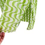 Roberta Roller Rabbit  12 Long‎ Sleeve Tunic Lime Green Swirl Eclectic Whimsical Photo 5