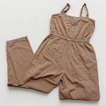 Ee:some Romper Jumpsuit Brown Women’s M Boho Indie Festival Cottage Hobbit Tan Size M Photo 0