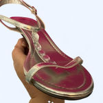 Silver Slipper Silver Beaded sandals #glamour  8.5 Photo 0