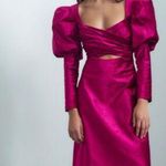 ALÉMAIS Rosario Puff Sleeve Midi Dress Fuschia Pink Sz AUS 14 (US 10)‎ Photo 0