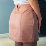 wilson's leather Vintage Pink Leather Skirt  Photo 1