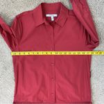 Derek Lam ‎ 10 Crosby Stirling Tiered Plisse Poplin Shirt Dress Red 0 Photo 7