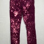 J.Crew Custom Bleach Dye  Matchstick Maroon Straight Leg Corduroy Pants Size 27R Photo 7