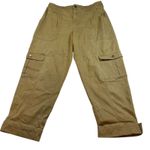 Target Knox‎ Rose Utility Cargo Pants Women's Elastic Waist Drawstring Casual Khaki Photo 0