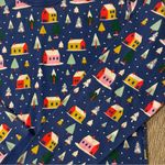 Hanna Andersson Women's Pajama Top Blue Winter Houses Size Small Photo 2