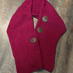 Pure Handknit Accessories 3 Button Wrap Shawl Scarf Cotton Pink Knit Poncho Red Size undefined Photo 0