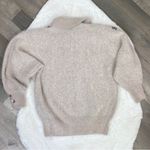 Vintage Su Lim Floral Embroidered Angora Sweater Taupe Pearl Embellished PM Tan Size undefined Photo 9