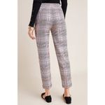 Anthropologie  Malcolm Plaid Tapered Trousers Size 10 High Rise Preppy Minimalist Photo 13