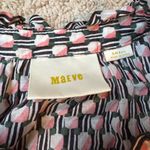 Maeve  Geometric Sleeveless Blouse - Black, White, Orange Photo 1