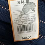 Kona Sol Women's Navy Crochet Nude Liner High Neck One Piece Swimsuit Size S NWT Photo 10