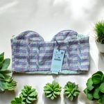 ZARA  NWT Tweed Bustier Crop Top Large Photo 2