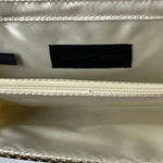 Jessica McClintock  GOLD SEQUINED SHOULDER CROSSBODY PURSE SILVER CHAIN STRAP Photo 8