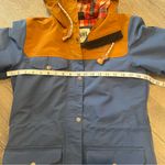 Picture Kate Organic Clothing Blue & Tan Zip Up Jacket w/ Hood Women’s Medium Photo 8