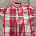 Columbia  PFG pink plaid button‎ down shirt Large Photo 3