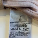 Old Navy Light Brown Flowered Cropped Cami Tank Top with Shelf Bra Women's Small Photo 5