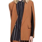 Lysse Lyssé Lianna Crepe Jacket Women's Size L Camel Blazer Open Front w/ Pockets NWT Photo 0