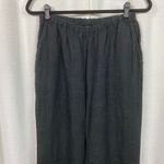 Flax  Black Linen Wide Leg Pull On Pants Sz.S Photo 1