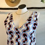 C/MEO COLLECTIVE  Retro Printed Ruffled Trim Sleeveless Dress Size Large NEW Photo 3