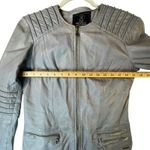 Rino & Pelle Abigail Leather Jacket Women's 40 Lavender Moto Zip Lambskin READ Purple Size M Photo 8