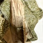 Vintage DAVIS OF BOSTON LAZAROUS Pea Coat Women Green Woven Double Breasted Size M Photo 3