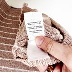 Rachel Parcell [] Boxy Muscle Tee Nude Ivory Striped Roll Neck NWT Sleeveless XL Photo 11