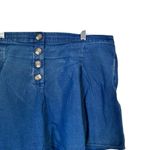 American Eagle Womens Sz XL Blue High Rise Pull On Shorts Elastic Waist Cotton Photo 1