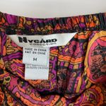 Peter Nygard 100% Silk Nygard Collection Red Purple Black Paisley Crinkle Skirt Sz Medium Photo 2