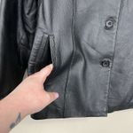 Vintage Gianni Ferrara Leather‎ Jacket Men Medium Retro 90s Biker Luxury Power Black Photo 1