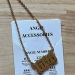 Angel Number Necklace Gold Photo 3