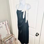 Anthropologie  Halter Midi Dress Black and White Sleeveless Beach Dress M NWT Photo 5