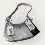 Nicole Miller  Silver Sequin Hobo Mini Y2K Shoulder Bag New with Tags Photo 0
