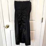 Nicole Miller Collection Black Strapless Ruched Satin Dress – Size 10 Photo 4