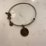 ALEX AND ANI Letter J Monogram Charm Pendant Bangle Bracelet Photo 0