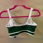 NWT BMJL Hunter Green and White Stripe Scoop Neck Adjustable Bikini Swim Top S Photo 2