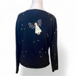 Carroll Reed Black Christmas Cardigan with Angel Embroidery – Size L Size L Photo 3