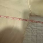 Bailey 44 XS Satin Blouse Geometric Trim Ivory Button Down Top Photo 2