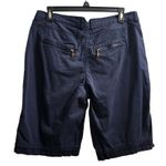 kim rogers  Womens Size‎ 10 Bermuda Shorts Blue Casual Back Zip Pockets Photo 2